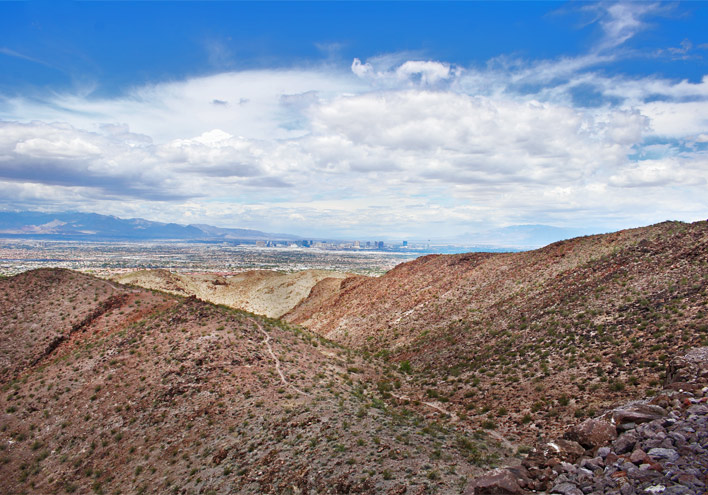 Ascaya community landscape Las Vegas strip view